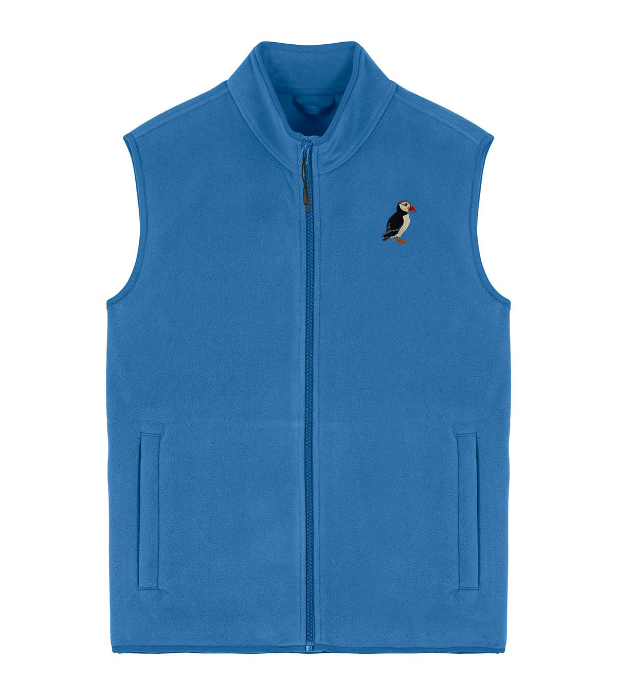 Puffin Embroidered Men's Fleece Gilet Bodywarmer
