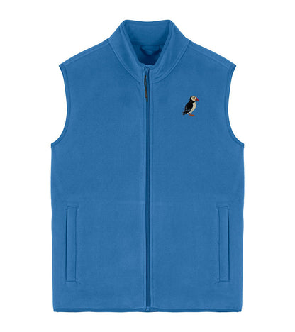 Puffin Embroidered Men's Fleece Gilet Bodywarmer