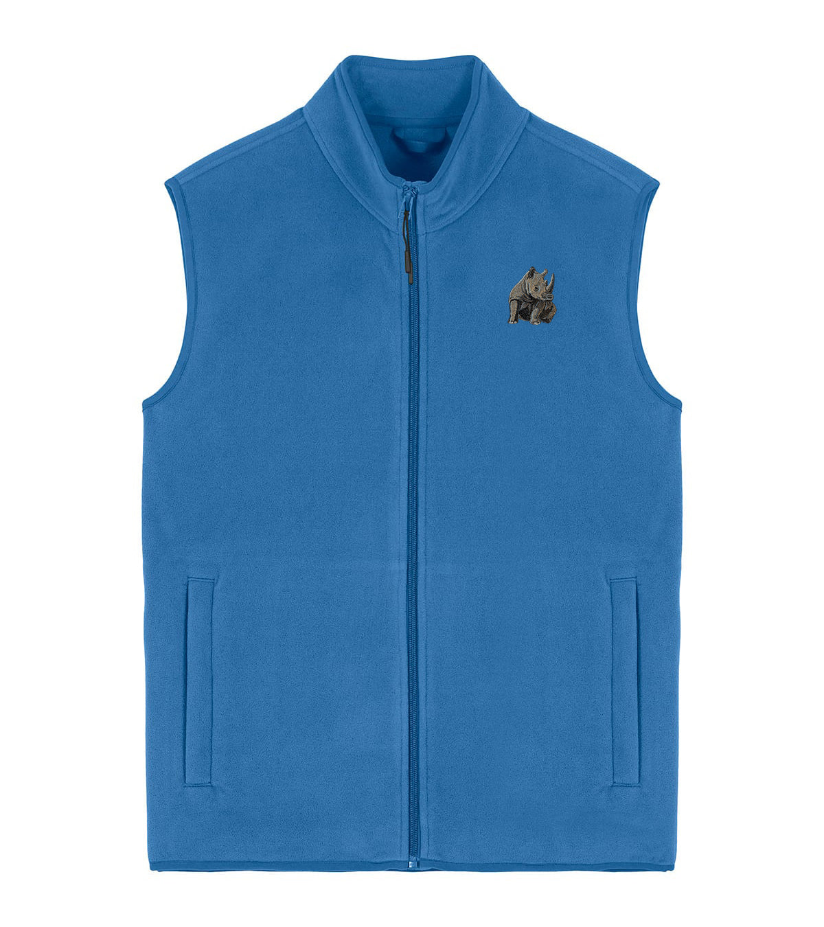 Rhino Embroidered Men's Fleece Gilet Bodywarmer