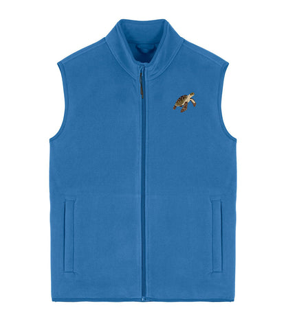 Sea Turtle Embroidered Men's Fleece Gilet Bodywarmer