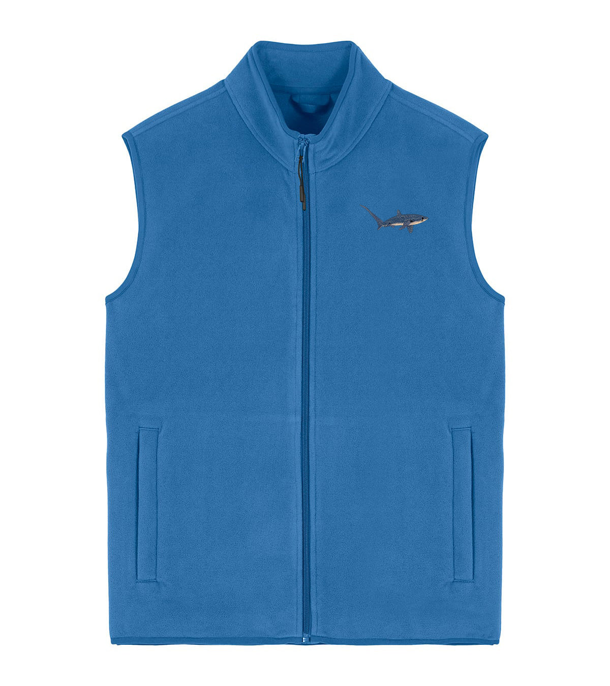Thresher Shark Embroidered Men's Fleece Gilet Bodywarmer
