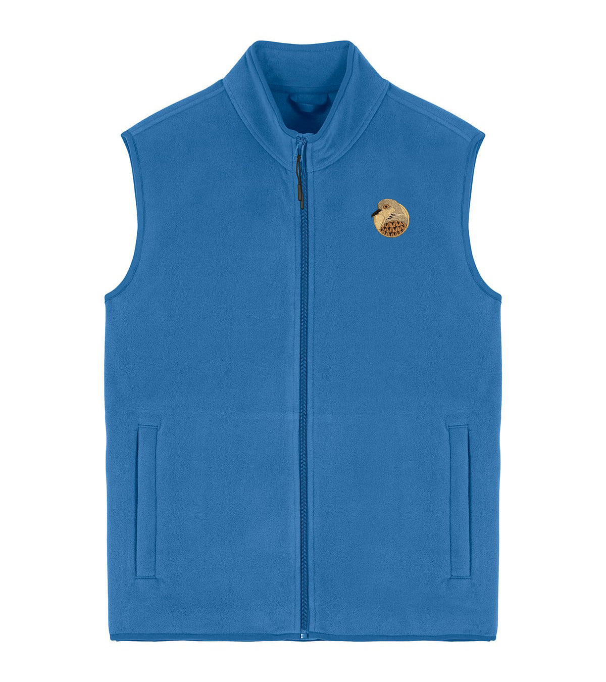 Turtledove Portrait Embroidered Men's Fleece Gilet Bodywarmer