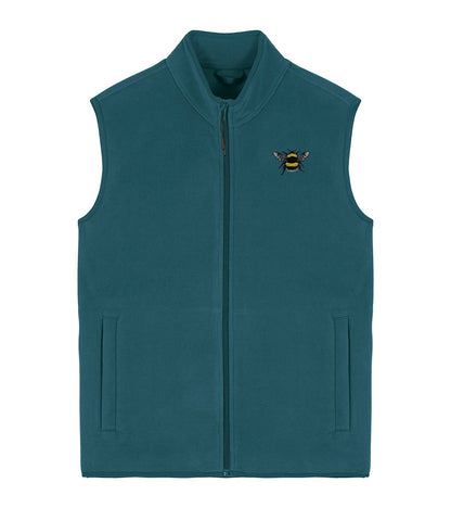 Bumblebee Embroidered Men's Fleece Gilet Bodywarmer