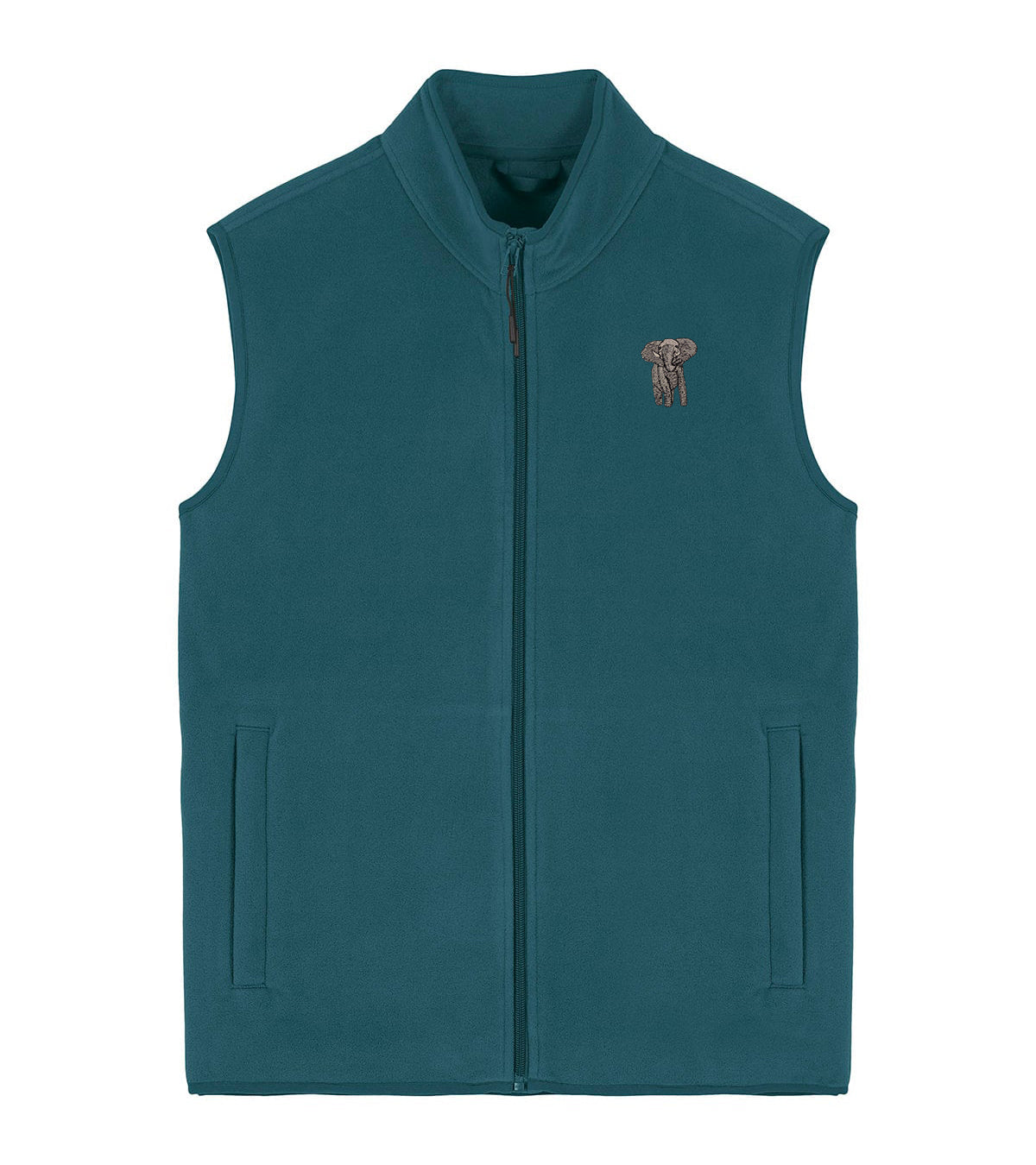 Elephant Embroidered Men's Fleece Gilet Bodywarmer
