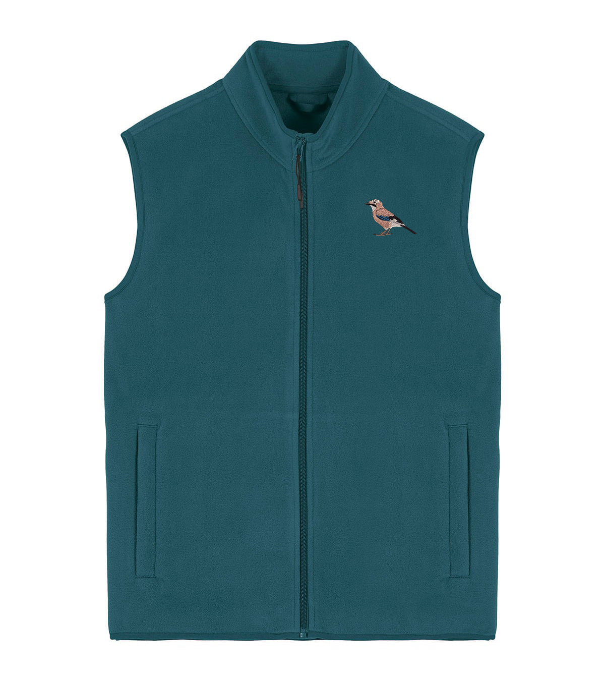 Eurasian Jay Embroidered Men's Fleece Gilet Bodywarmer