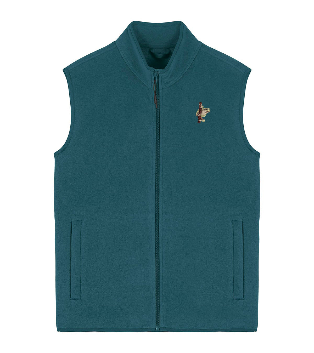 European Tree Frog Embroidered Men's Fleece Gilet Bodywarmer