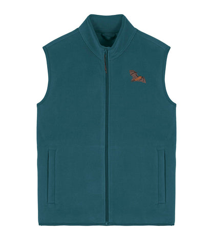 Fruit Bat Embroidered Men's Fleece Gilet Bodywarmer