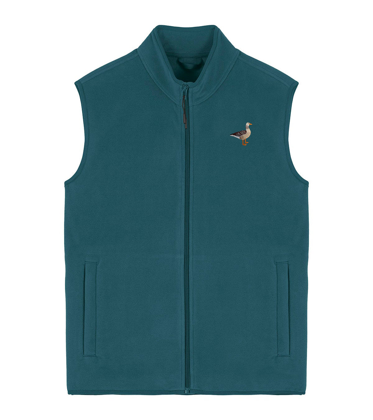 Greylag Goose Embroidered Men's Fleece Gilet Bodywarmer