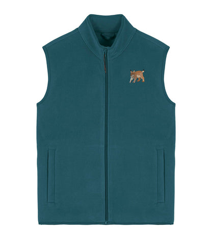 Lynx Embroidered Men's Fleece Gilet Bodywarmer