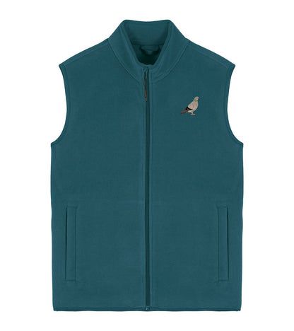 Pigeon Embroidered Men's Fleece Gilet Bodywarmer