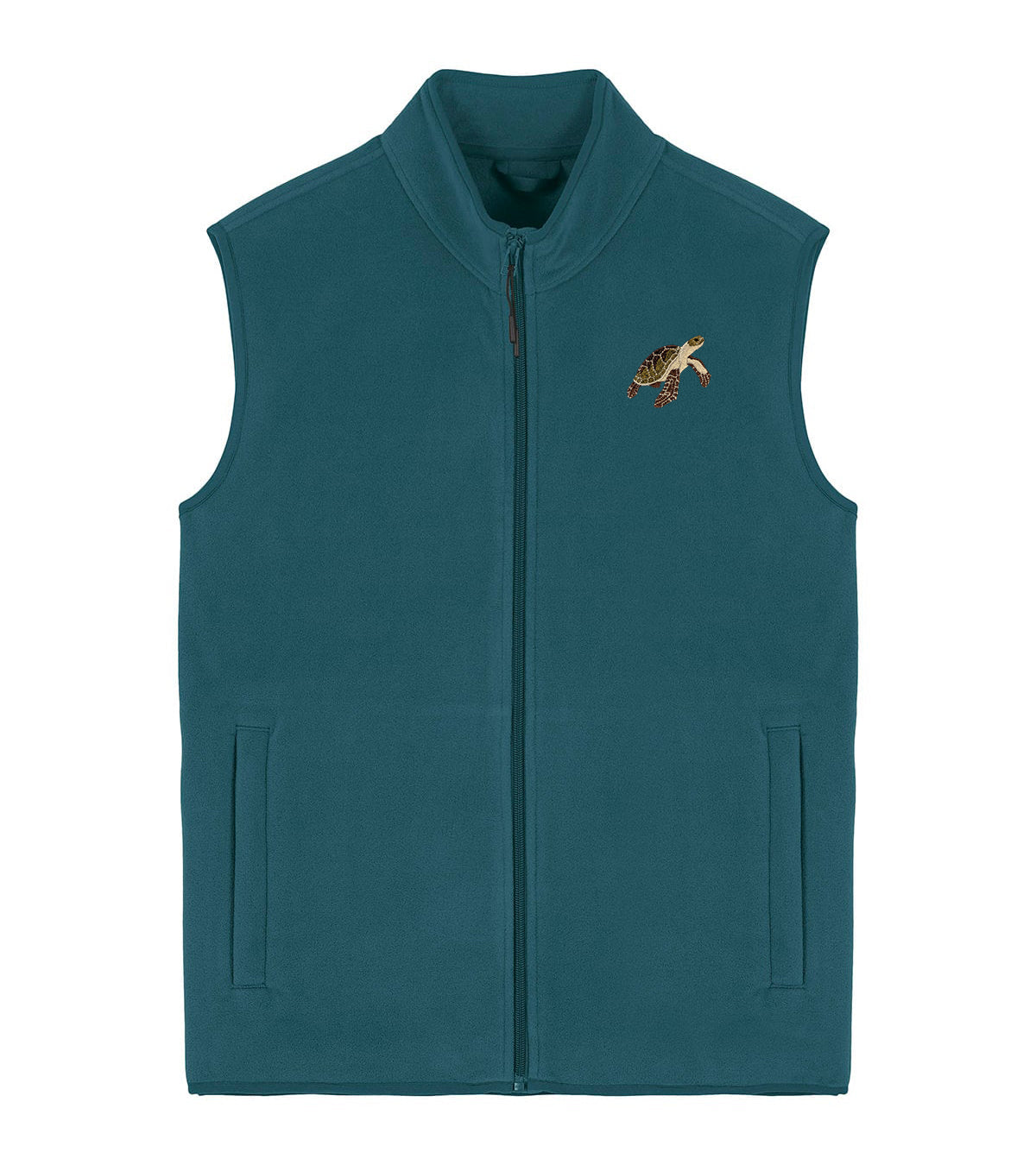 Sea Turtle Embroidered Men's Fleece Gilet Bodywarmer
