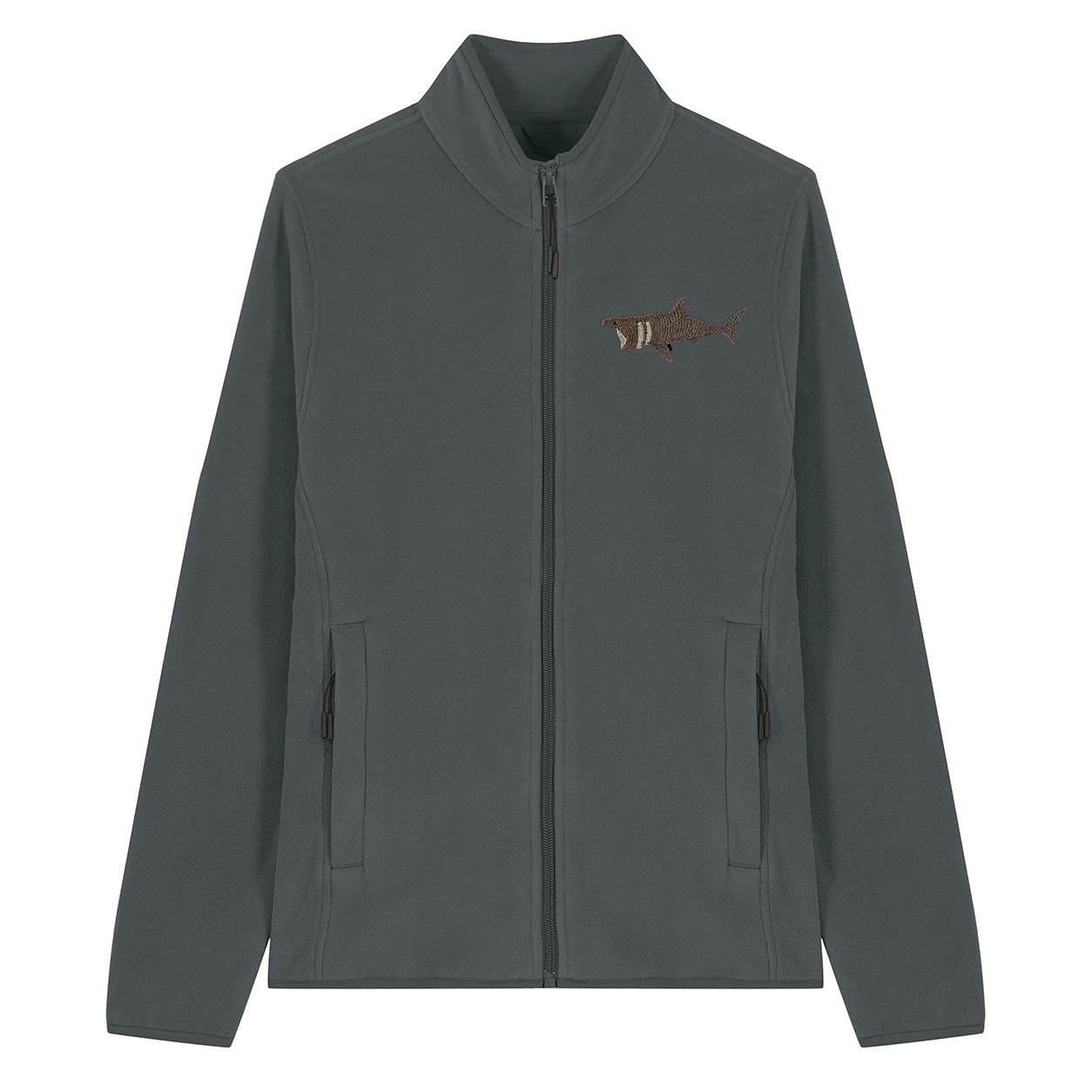 Basking Shark Embroidered Women's Fleece Jacket