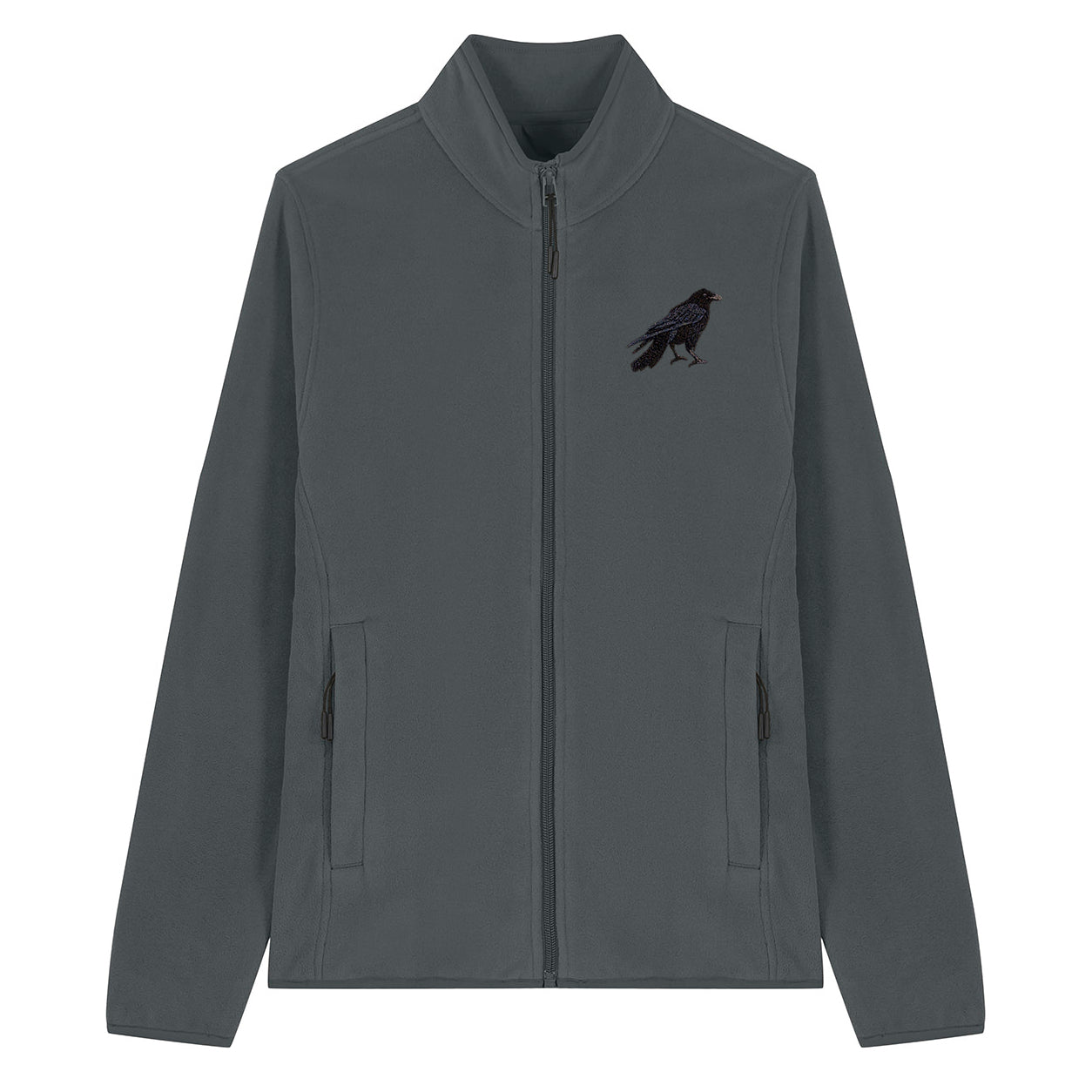 Crow Embroidered Women's Fleece Jacket