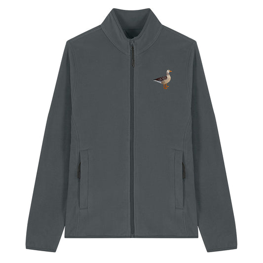 Greylag Goose Embroidered Women's Fleece Jacket
