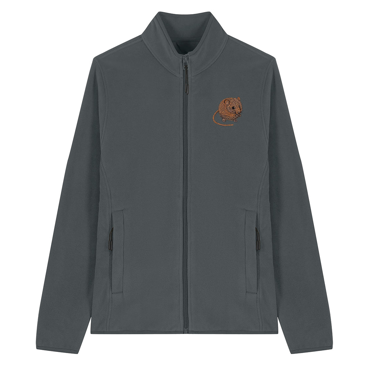 Harvest Mouse Embroidered Women's Fleece Jacket