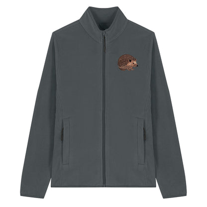Hedgehog Embroidered Women's Fleece Jacket