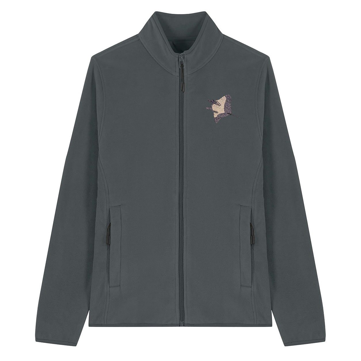 Manta Ray Embroidered Women's Fleece Jacket