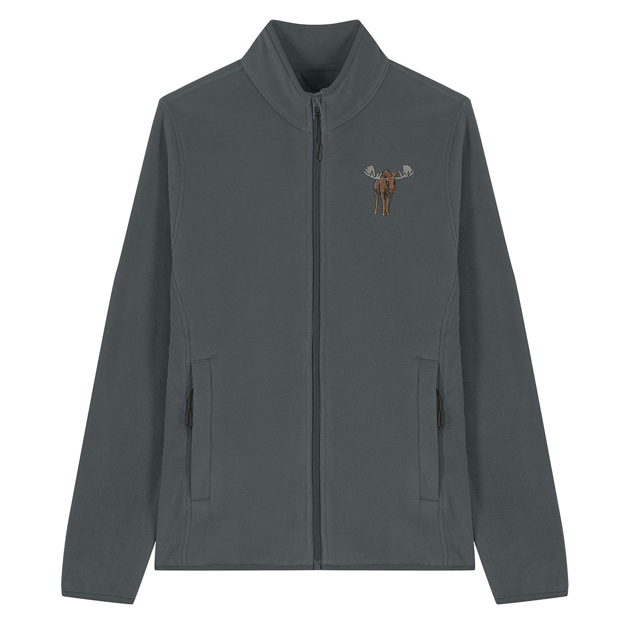 Moose Embroidered Women's Fleece Jacket