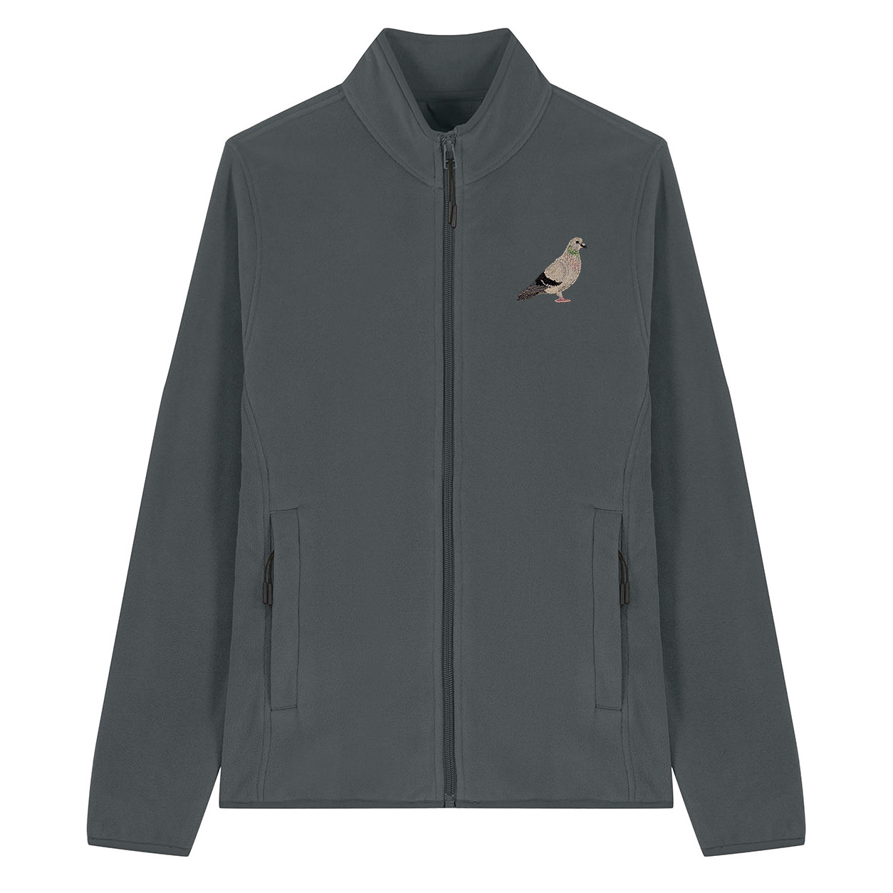Pigeon Embroidered Women's Fleece Jacket