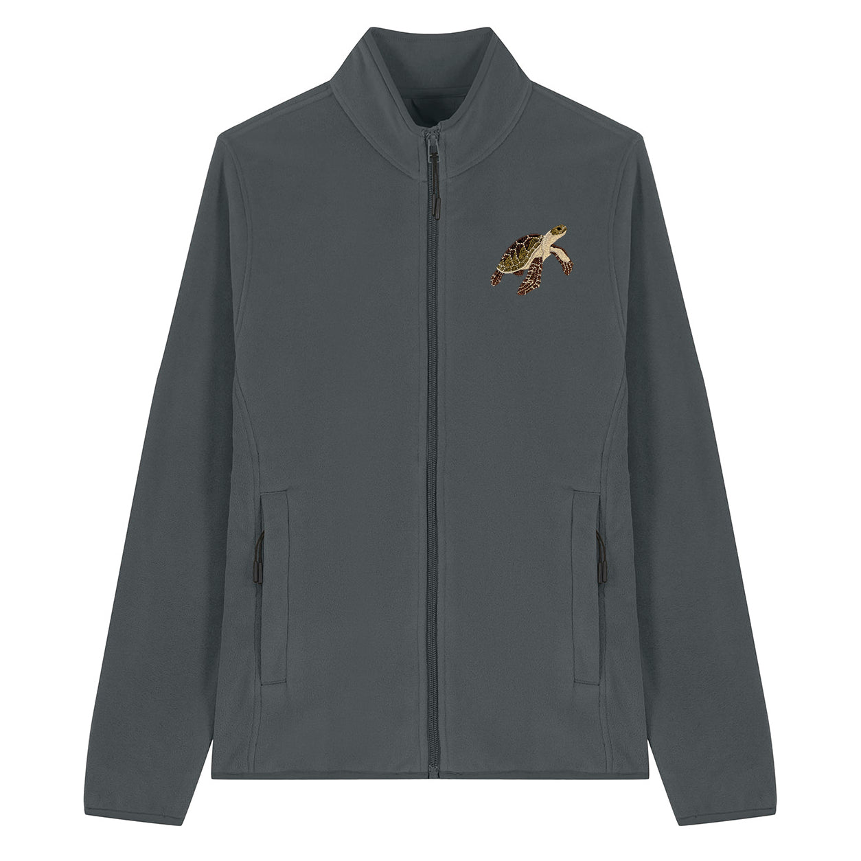 Sea Turtle Embroidered Women's Fleece Jacket