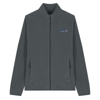 Thresher Shark Embroidered Women's Fleece Jacket