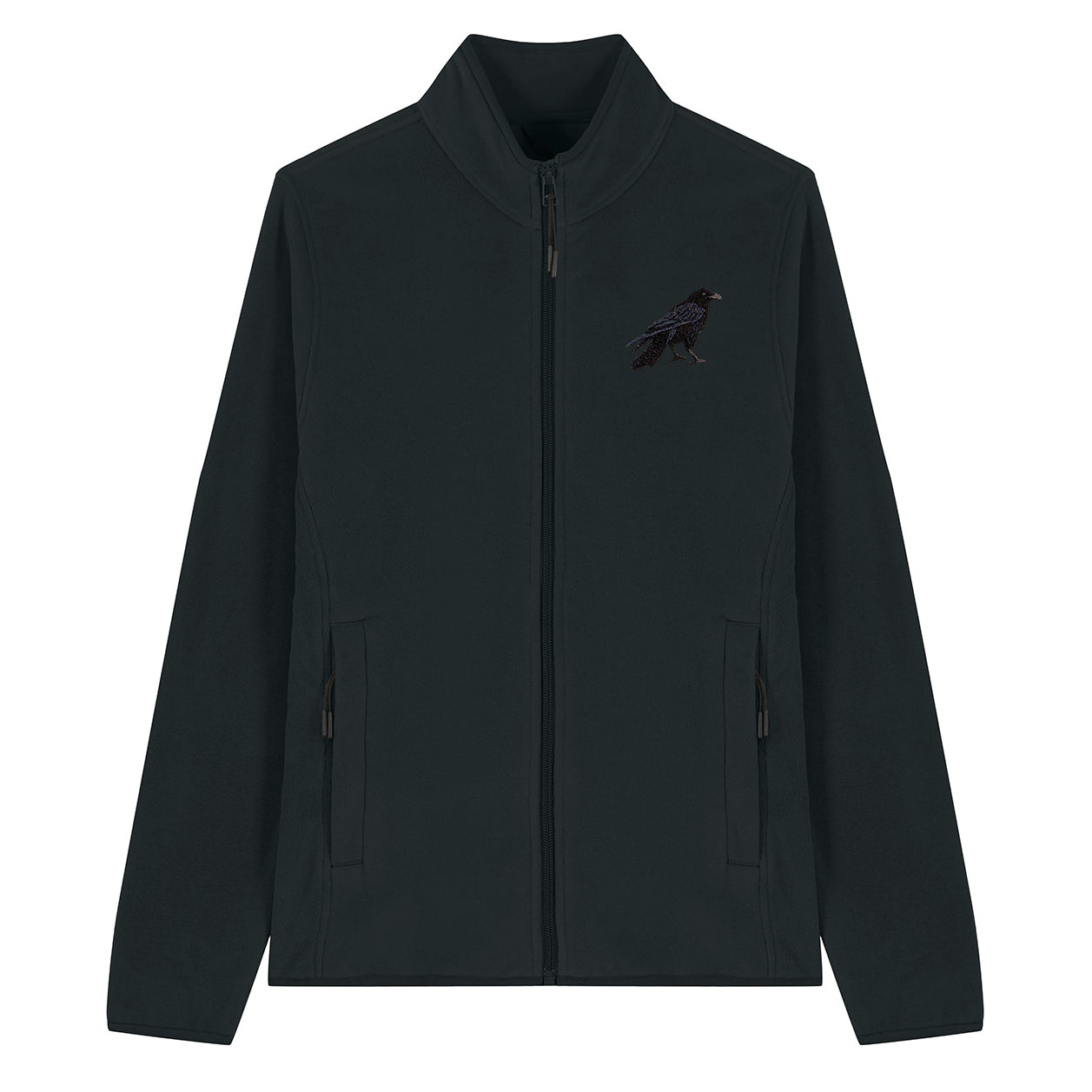 Crow Embroidered Women's Fleece Jacket