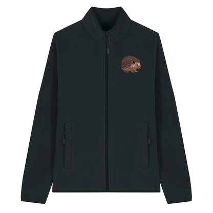 Hedgehog Embroidered Women's Fleece Jacket