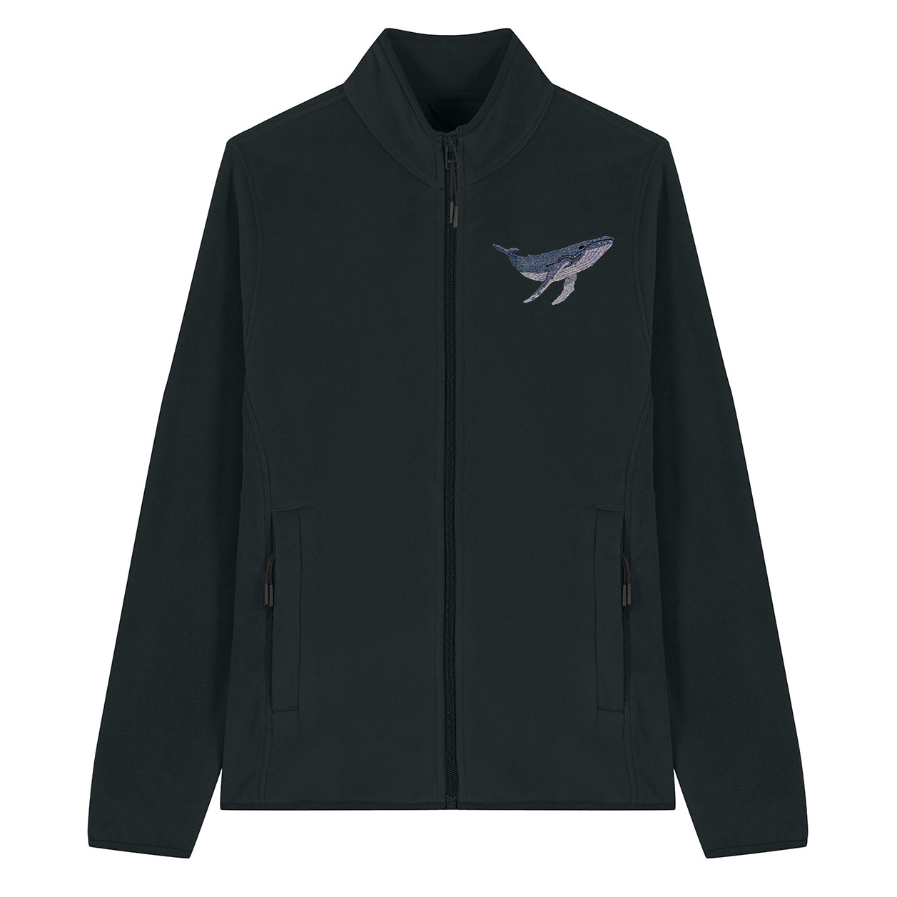 Humpback Whale Embroidered Women's Fleece Jacket
