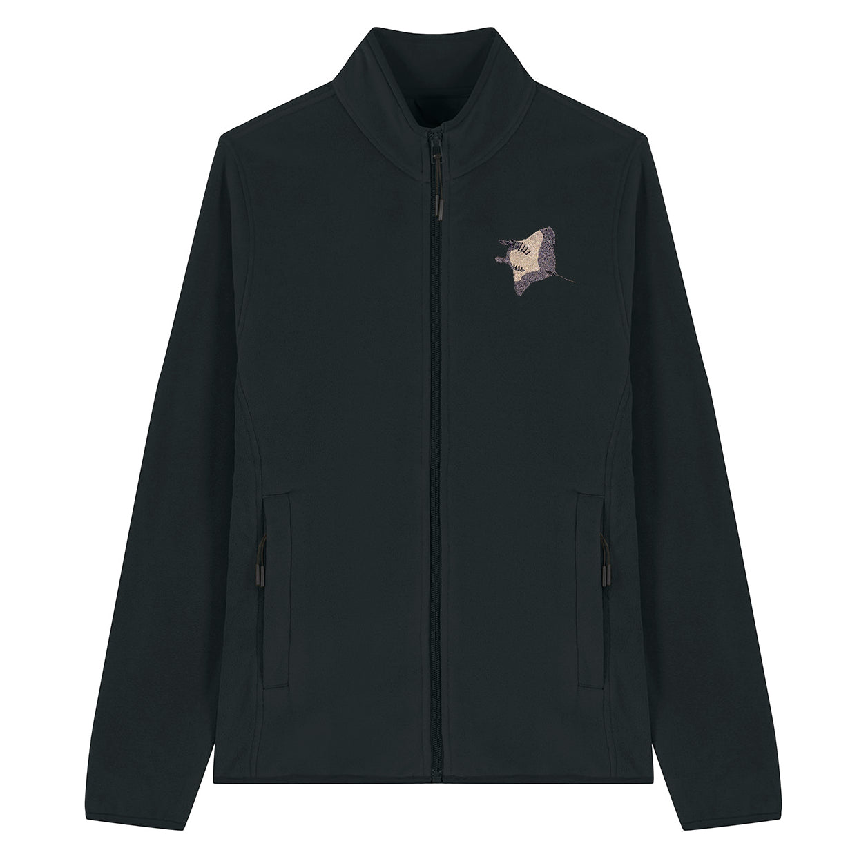 Manta Ray Embroidered Women's Fleece Jacket