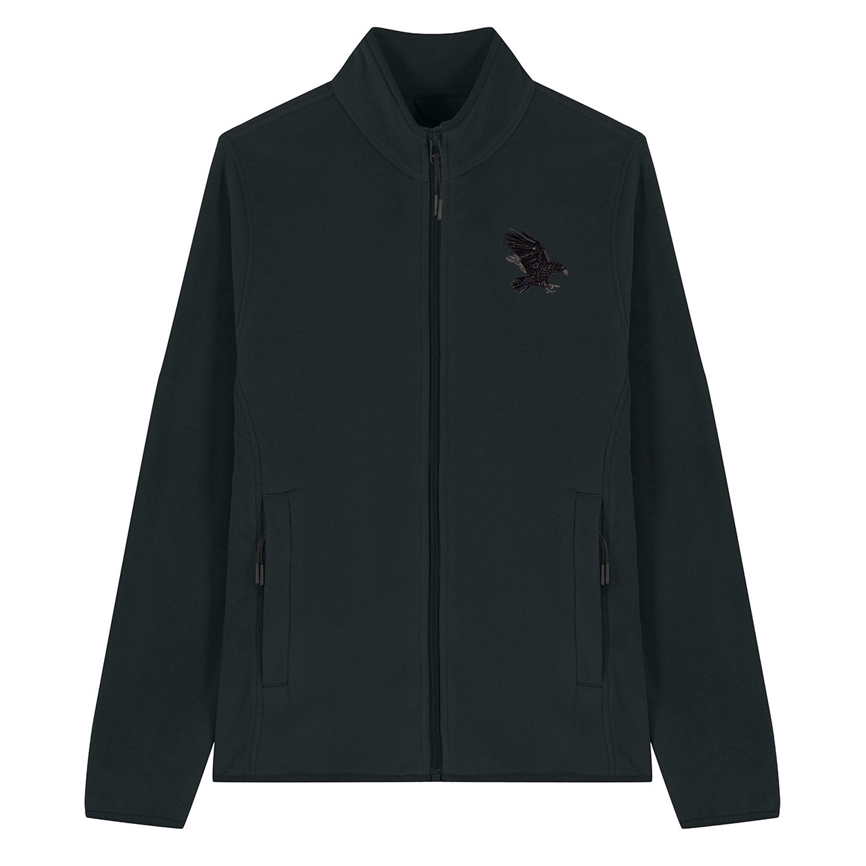 Raven Embroidered Women's Fleece Jacket