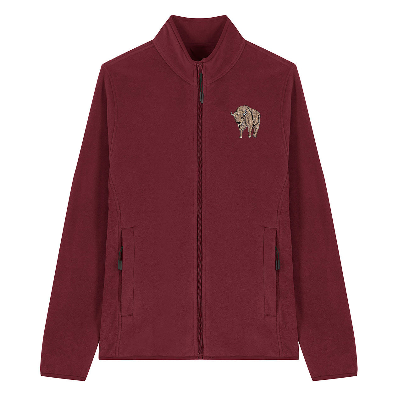 Bison Embroidered Women's Fleece Jacket