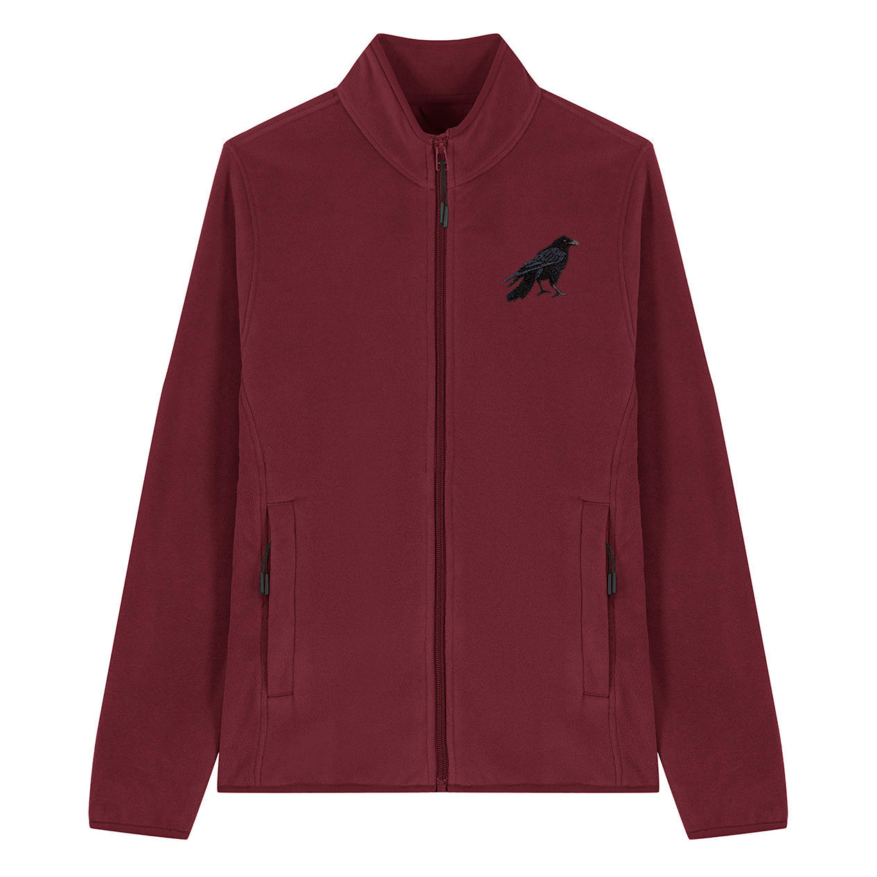 Crow Embroidered Women's Fleece Jacket
