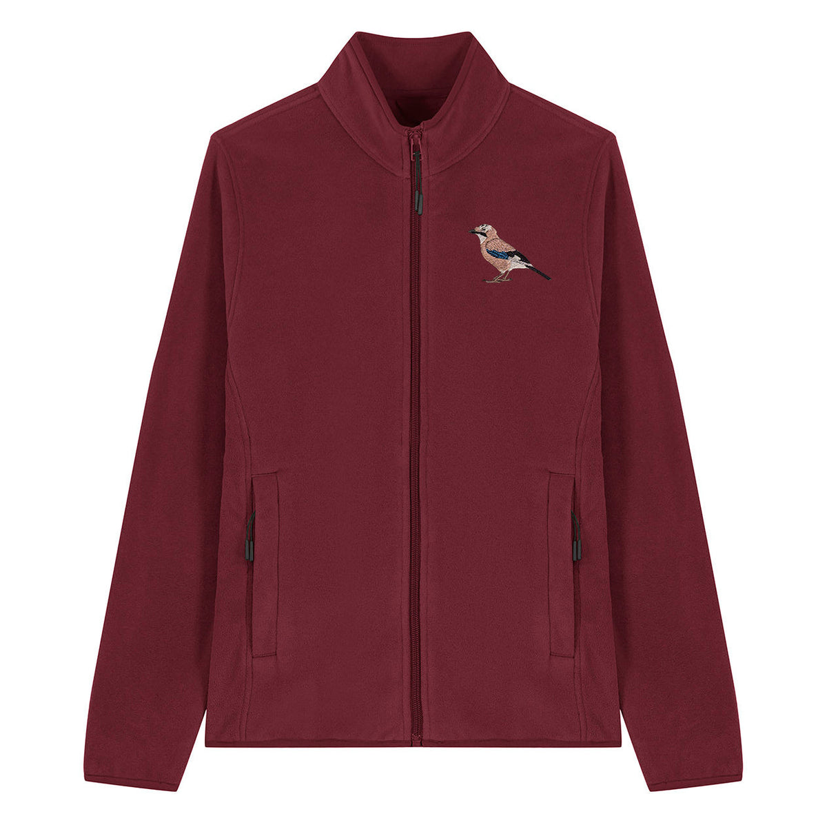 Eurasian Jay Embroidered Women's Fleece Jacket