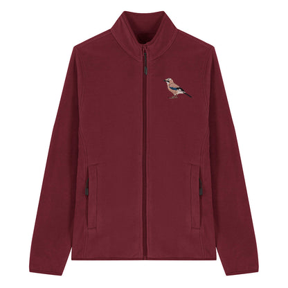 Eurasian Jay Embroidered Women's Fleece Jacket