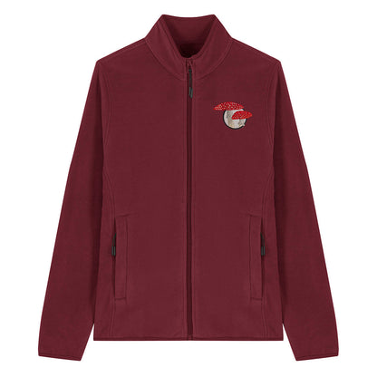 Fly Agaric Mushroom Embroidered Women's Fleece Jacket