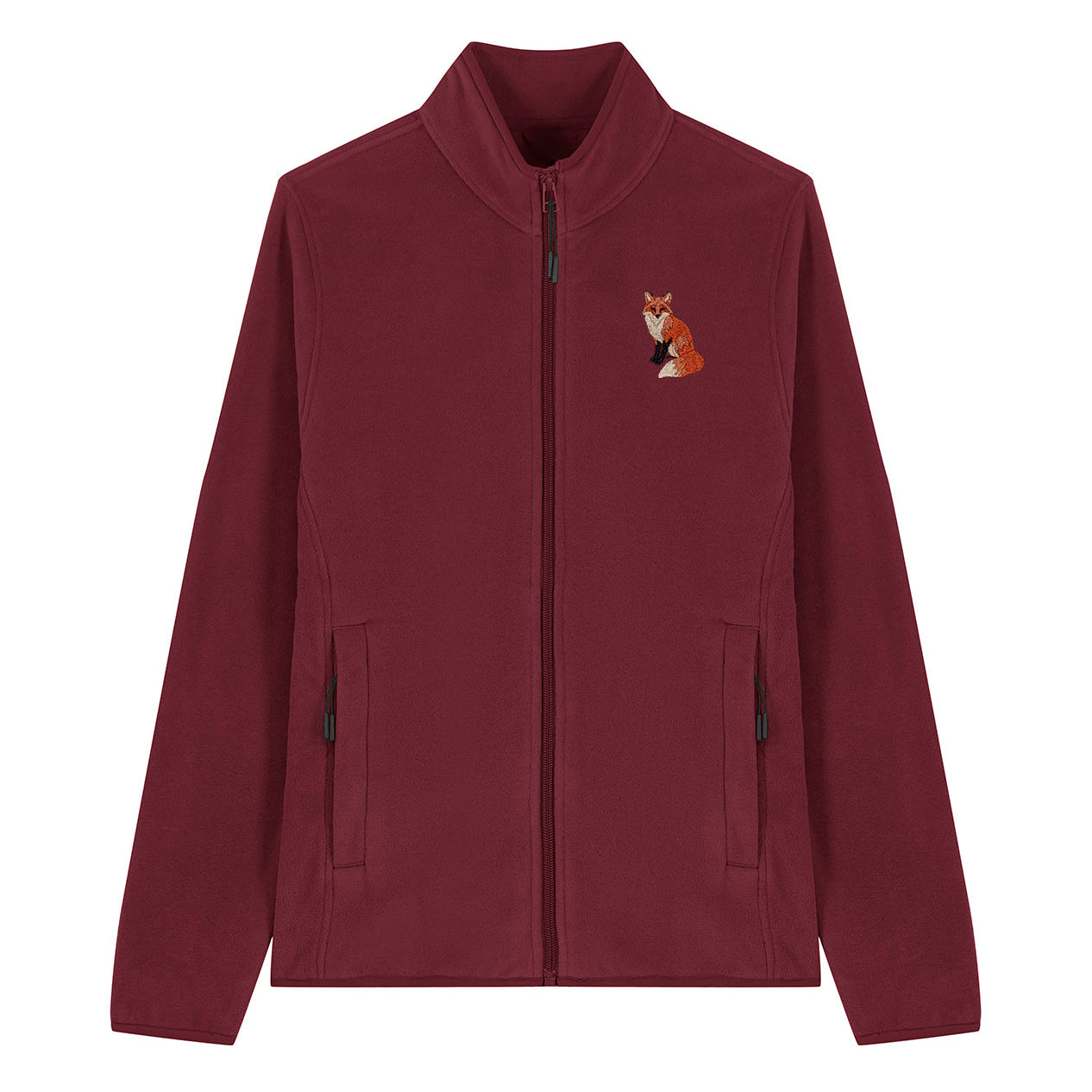 Fox Embroidered Women's Fleece Jacket