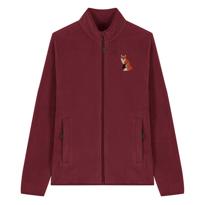 Fox Embroidered Women's Fleece Jacket