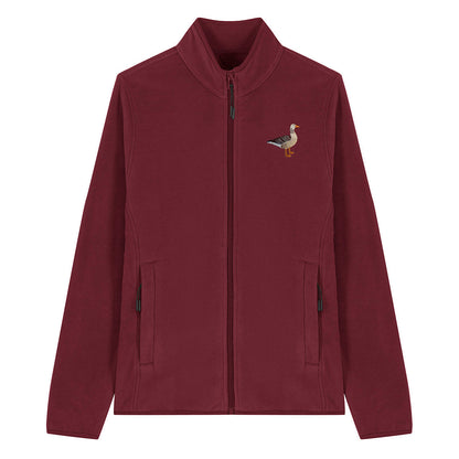 Greylag Goose Embroidered Women's Fleece Jacket