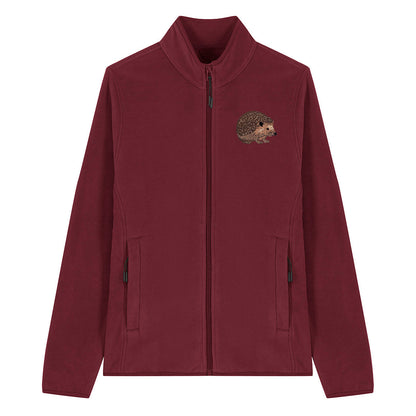 Hedgehog Embroidered Women's Fleece Jacket