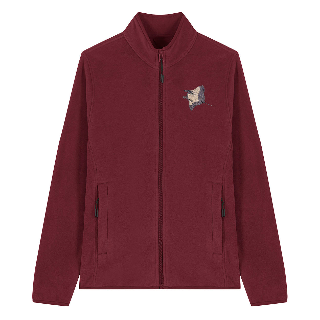 Manta Ray Embroidered Women's Fleece Jacket