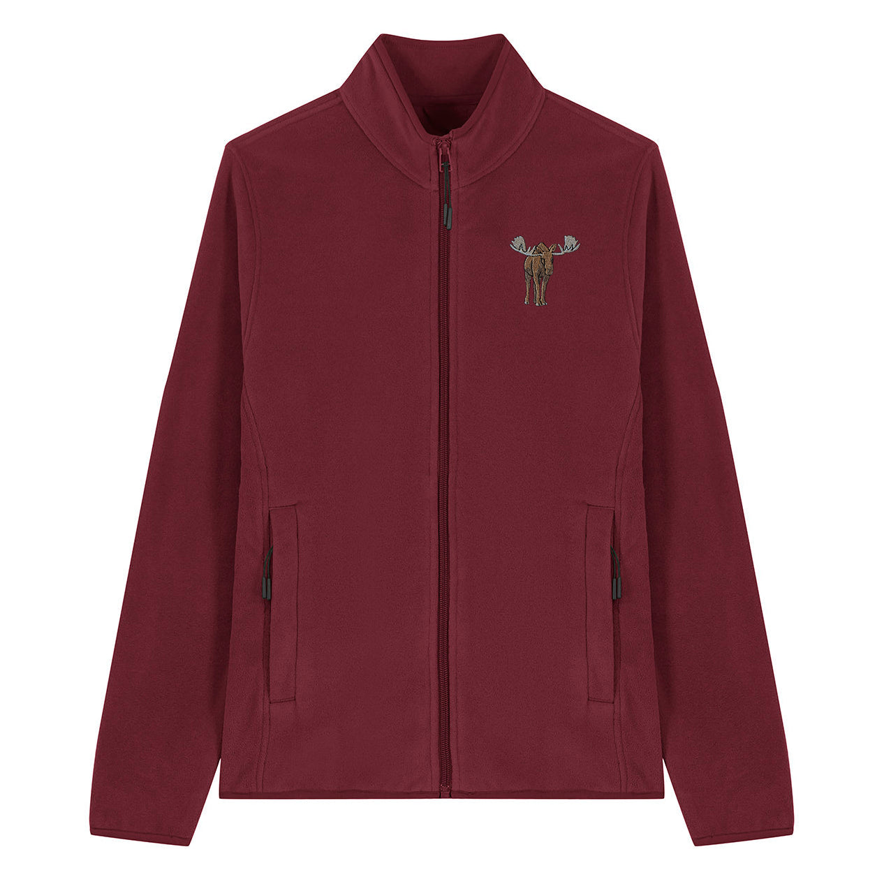Moose Embroidered Women's Fleece Jacket