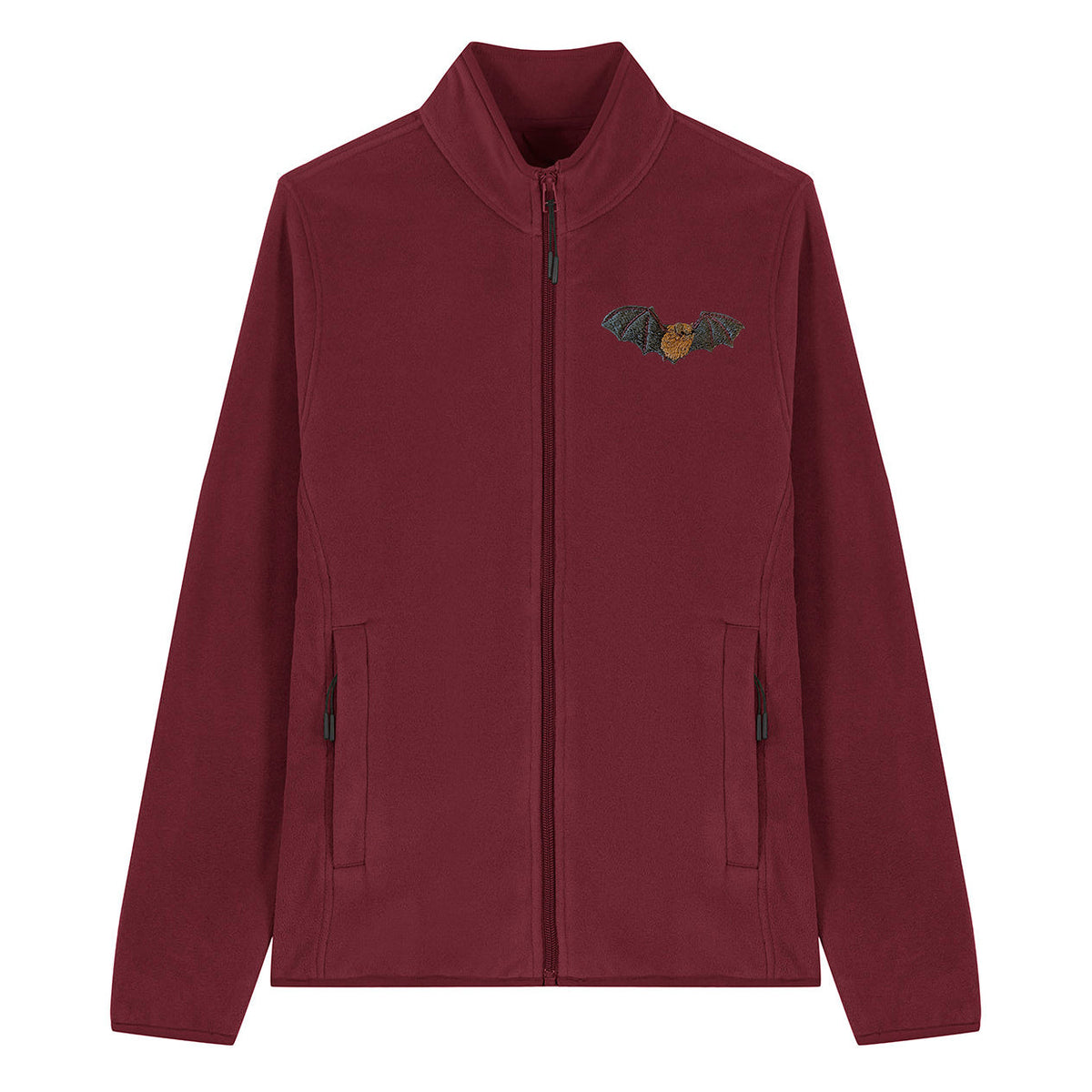 Noctule Bat Embroidered Women's Fleece Jacket