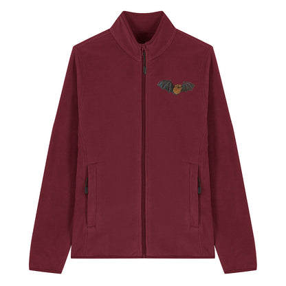 Noctule Bat Embroidered Women's Fleece Jacket