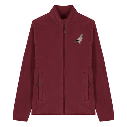 Pigeon Embroidered Women's Fleece Jacket