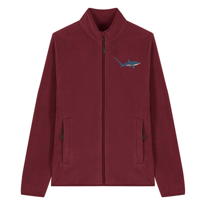 Thresher Shark Embroidered Women's Fleece Jacket
