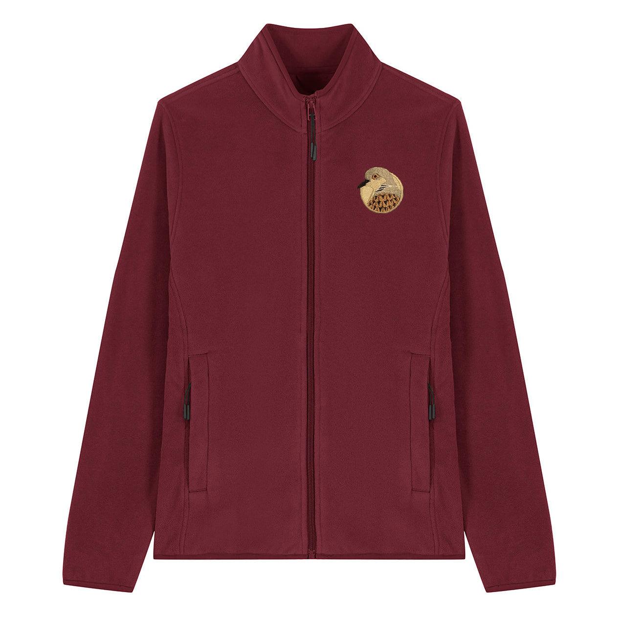 Turtledove Portrait Embroidered Women's Fleece Jacket