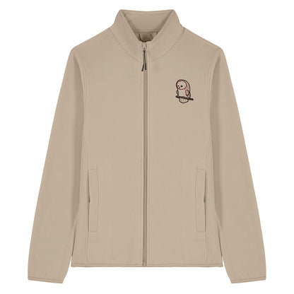 Barn Owl Cute Embroidered Women's Fleece Jacket