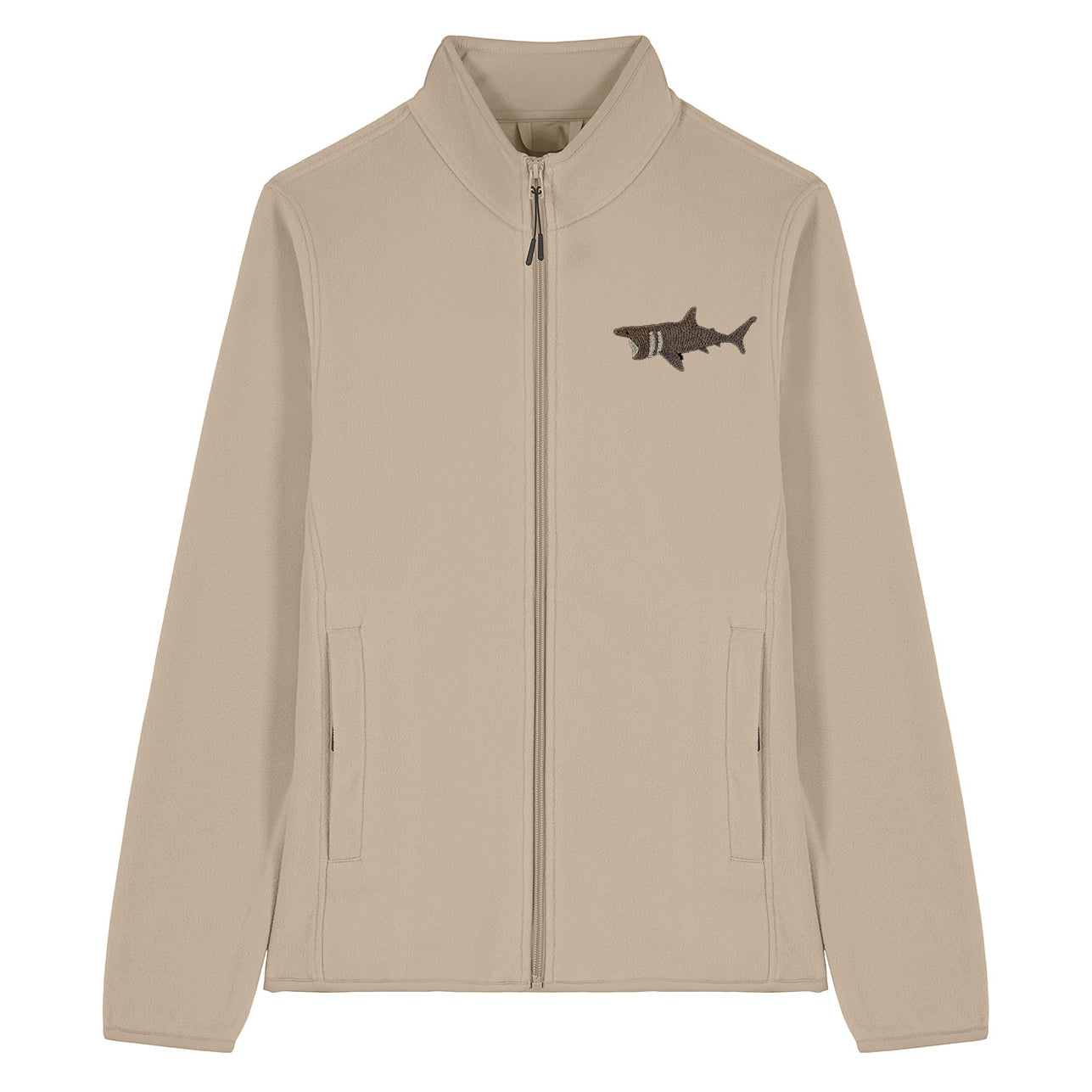 Basking Shark Embroidered Women's Fleece Jacket
