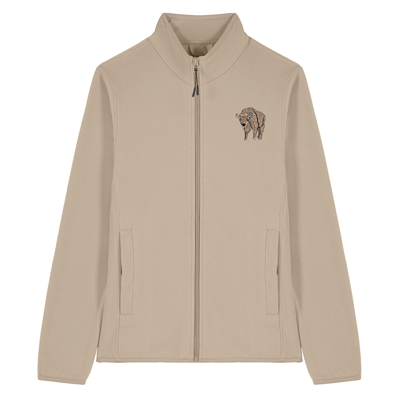Bison Embroidered Women's Fleece Jacket