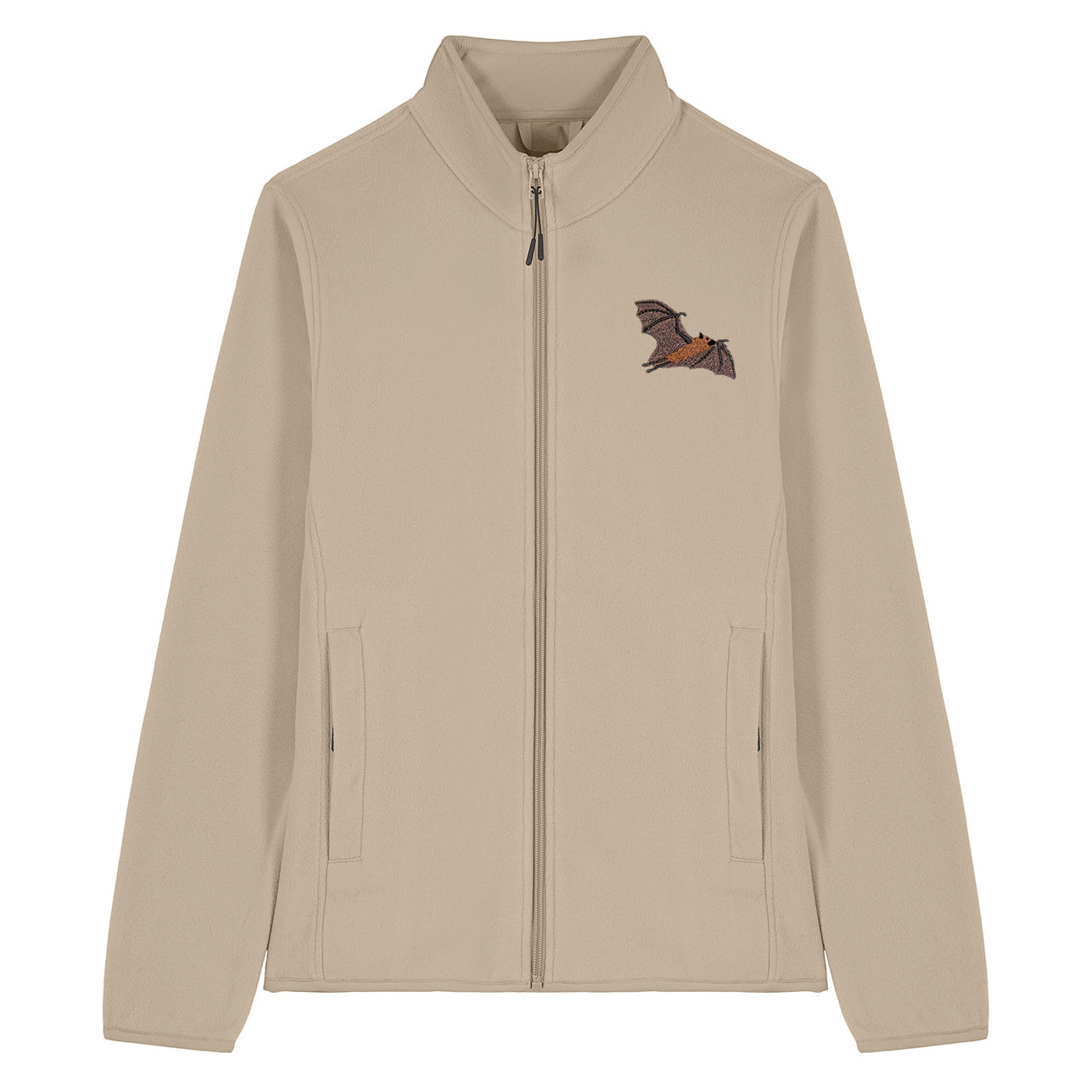 Fruit Bat Embroidered Women's Fleece Jacket